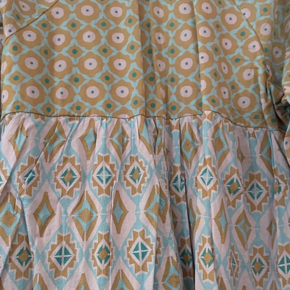 Jessica Simpson Tan and Blue Cotton Apparel - Picture 4 of 4